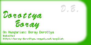 dorottya boray business card